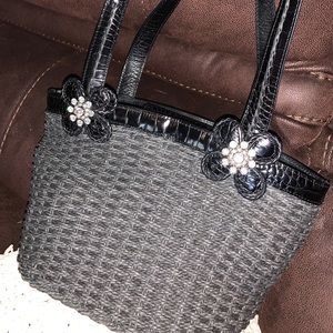 Brighton black straw purse